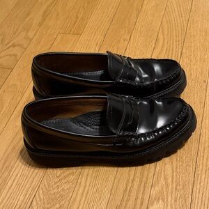 G.H. Bass & Co. Shiny Black Platform Loafers